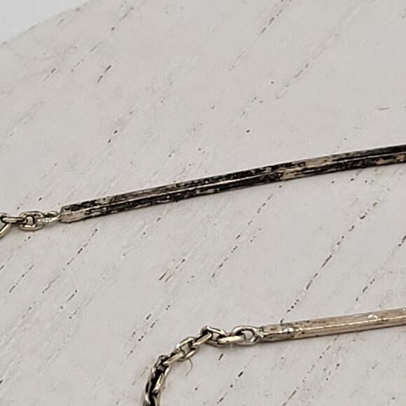 Womens Sterling Silver Pull Through Long Chain Cube Dangle Drop Earrings - Picture 10 of 12